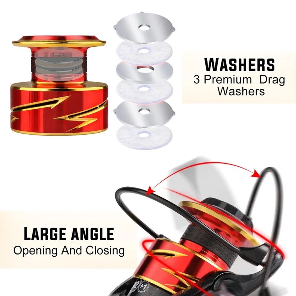 Sougayilang Fishing Reel Ultralight 12+1 BB Spinning Reel K297