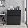 Black 3-Drawer Vertical Filing Cabinet J469