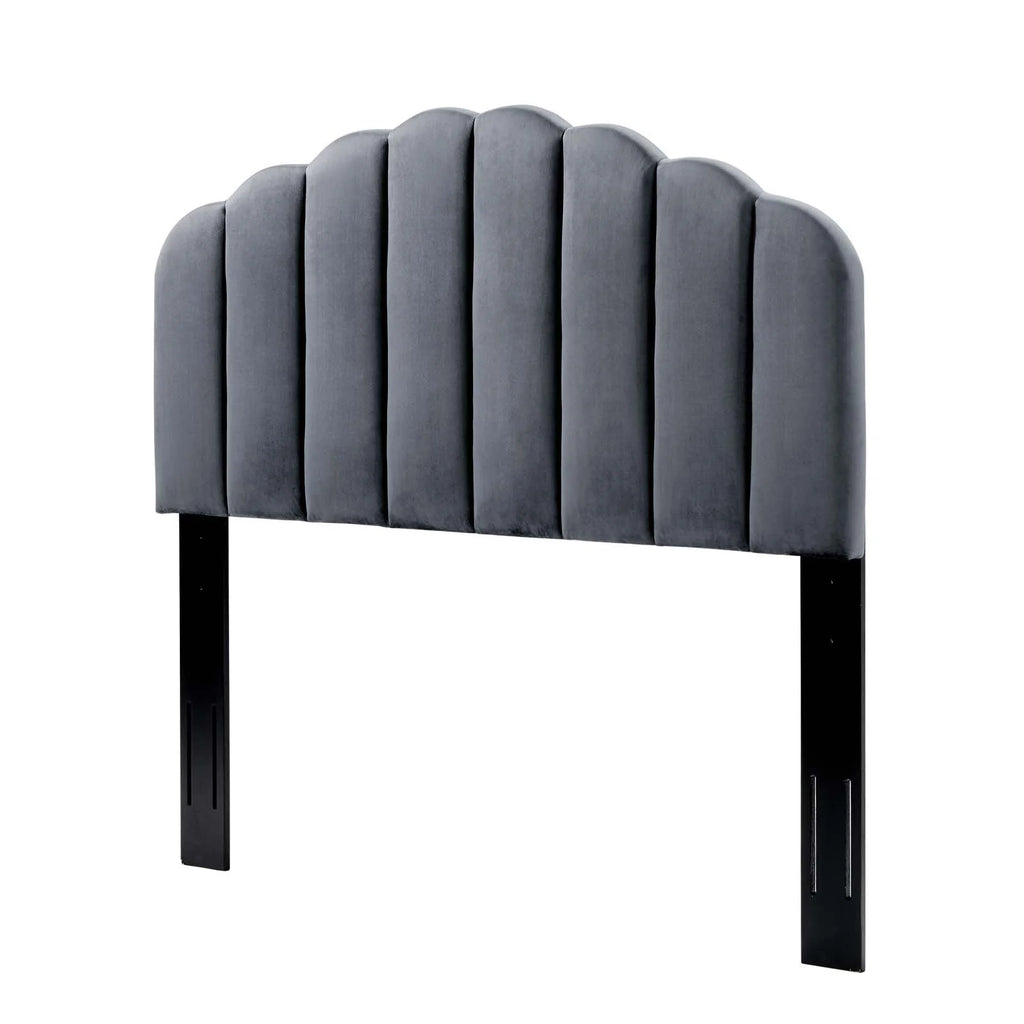 King Size Velvet Dark Grey Headboard V1188