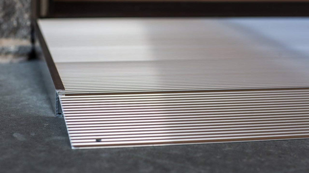Aluminum Threshold Ramp with Adjustable Height, 12" L x 36" W, Pack of 2 D3885