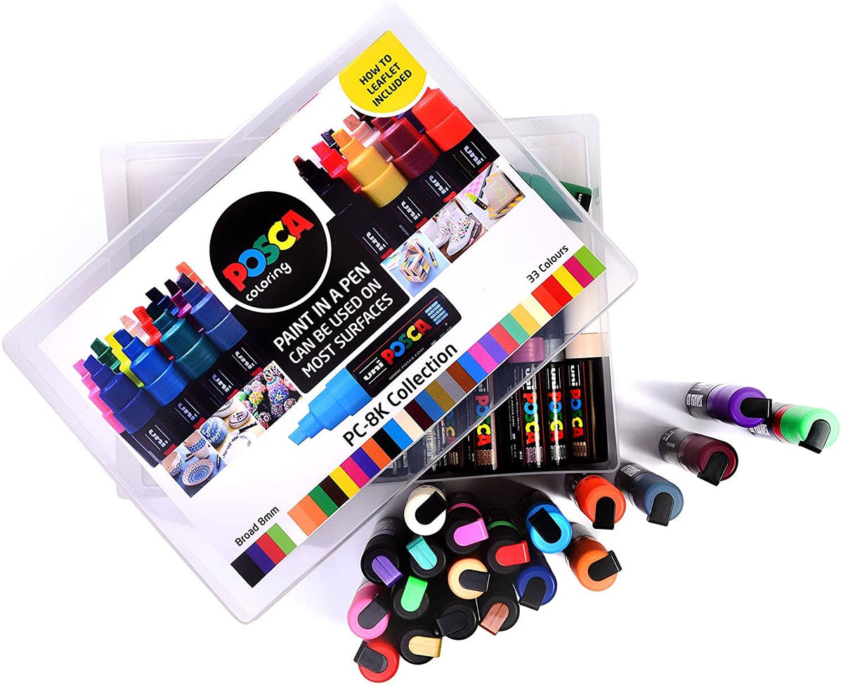 Assorted Colors Chisel Tip Marker Set of 33 T729