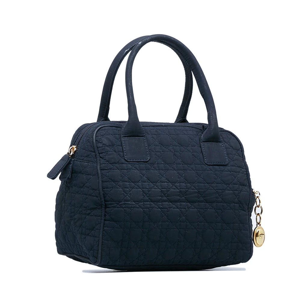 Pre-Owned Nylon Fabric Blue Top Handle Handbag L35107